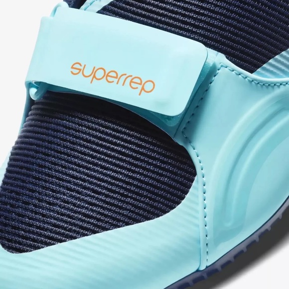 Nike Men's SuperRep Indoor Cycling Shoes 'Blue Void Copa Orange' CW2191-484 NIB - Picture 4 of 9